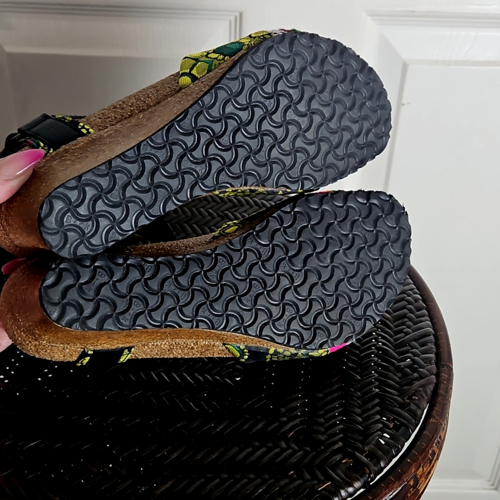 BIRKENSTOCK Papillio Eve Mash ankle wrap wedge sandals US 7 - Picture 9 of 10